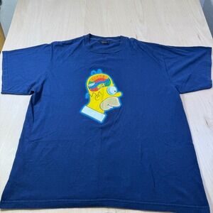 Vintage The Simpsons Homer Brain T-Shirt‎ 2000 FOX Mens XL Cartoon Tee